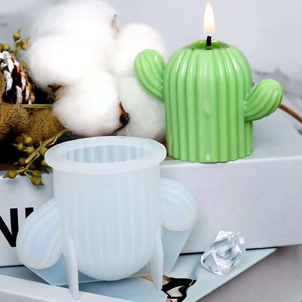 

Cactus Silicone Mould Scented Candle Mould Cake Decorating DIY Mould Succulent Candle Tool Making A1M0