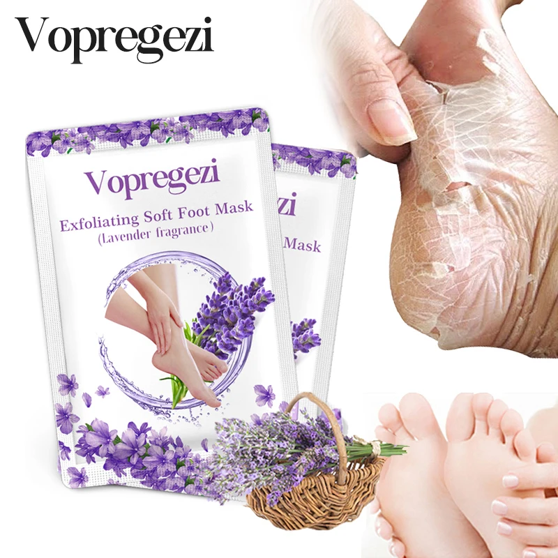 

Vopregezi 3/4/5/6/7packs Exfoliating Foot Mask Peeling Cuticle Heel Whitening Foot Mask for Legs Exfoliation Mask Pedicure Socks