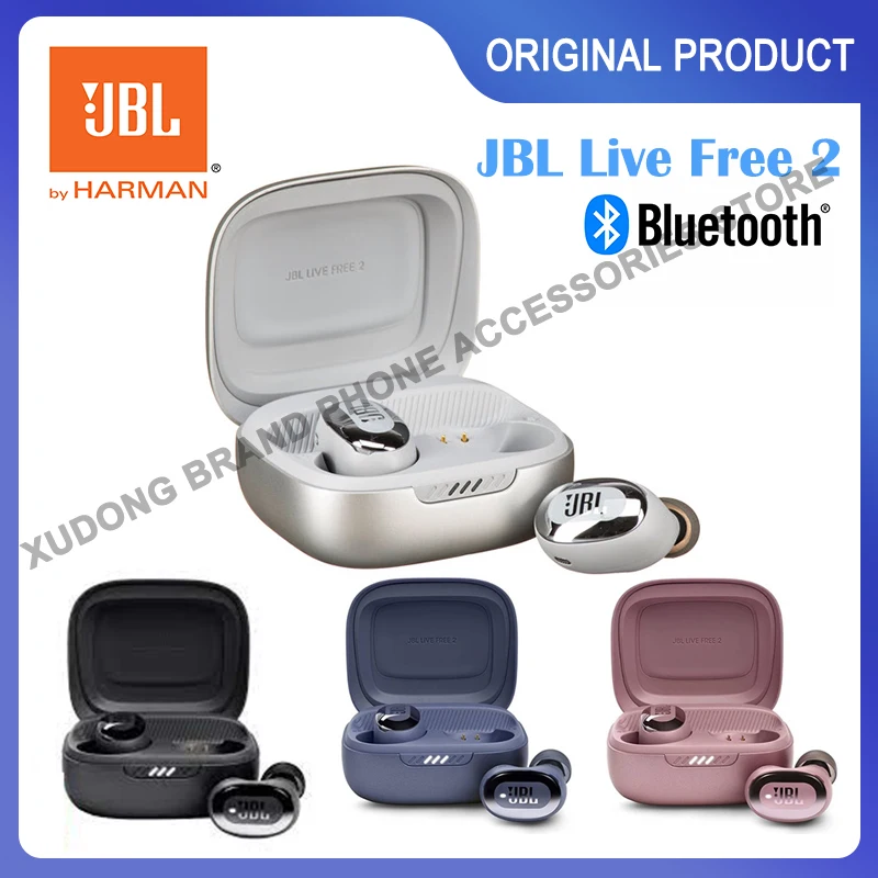 

Genuine JBL Live Free 2 TWS True Bluetooth Wireless Earphone Music Headset Sports Earbuds Waterproof Stereo Bass Headphone
