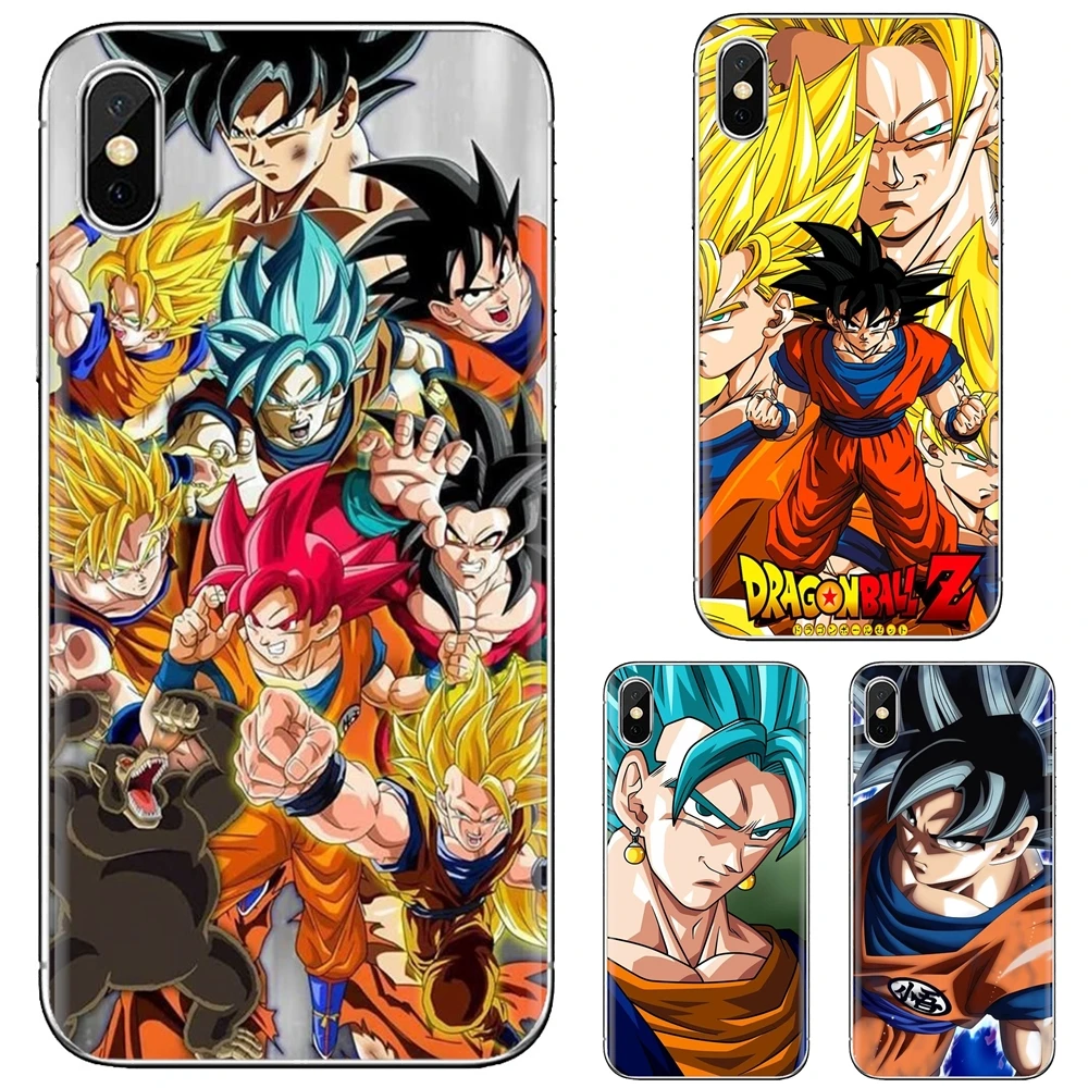 

For iPhone 10 11 12 13 Mini Pro 4S 5S SE 5C 6 6S 7 8 X XR XS Plus Max 2020 Love Dragon Ball Goku TPU Transparent Shell Covers