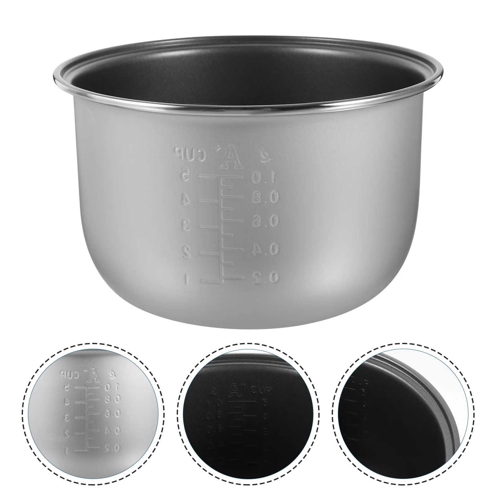 

Rice Cooker Liner Pot Non-stick Inner Stainless Steel Container Replacement Ball