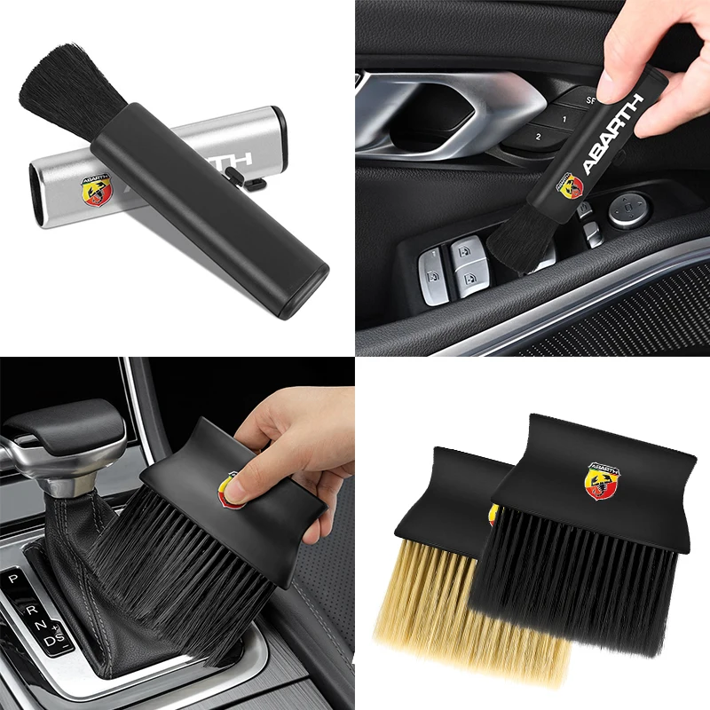 

1pcs Car Cleaning Brush Dashboard Air Outlet Dust Cleaning Brush Car Care For Abarth 500 595 124 Competizione Carbono Punto Evo