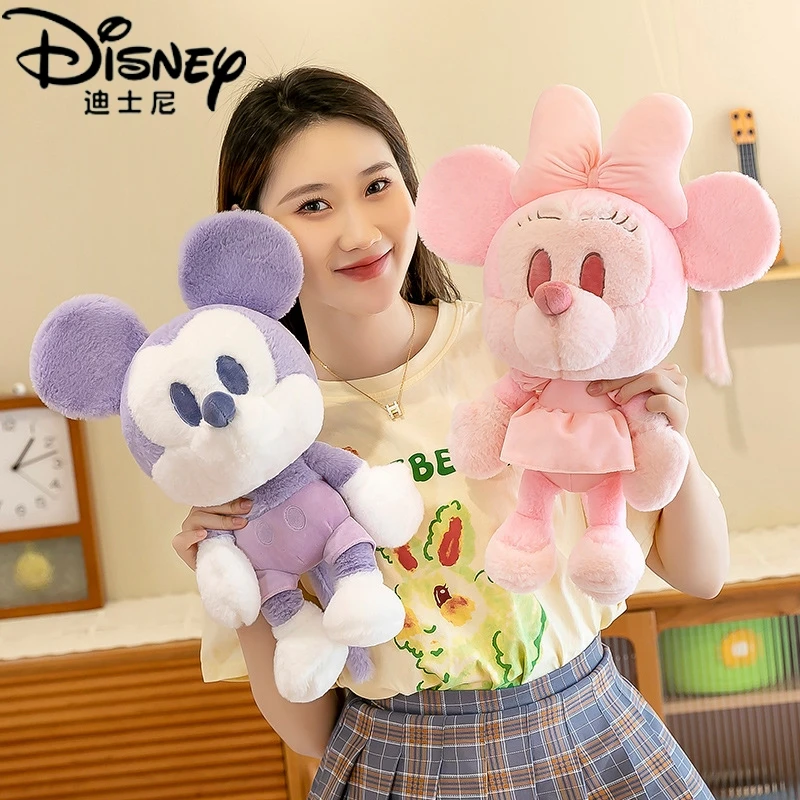 

Милая кукла Микки и Минни из мультфильма Disney, Микки Маус, парная рагдолл, плюшевая мягкая подушка, короткая плюшевая игрушка, детский праздн...