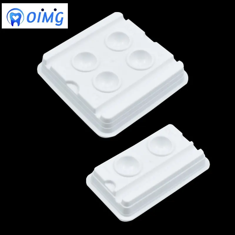 

10Pcs Disposable Denture Processing Mixing Trays 2/4 Slots White Medical Dental Supply