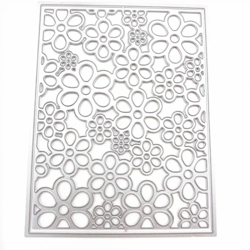 

Flower Frame Rectangle Background New Metal Cutting Dies for Card DIY Scrapbooking Stencil Paper Craft Album Template
