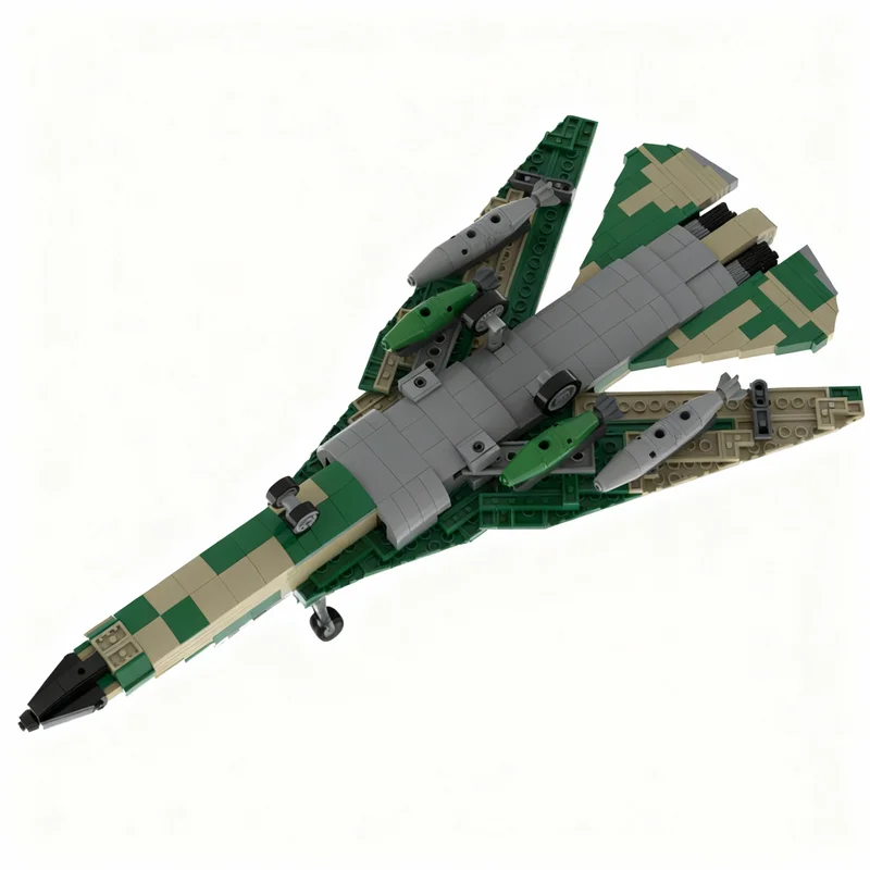 Фото 744 детали MOC City Airport F-111 Aardvark, масштаб 1:48, модель игрушечного строительного набора, архитектурный конструктор, рождественский подарок, 3D-кирпичики, образовательный набор. №4
