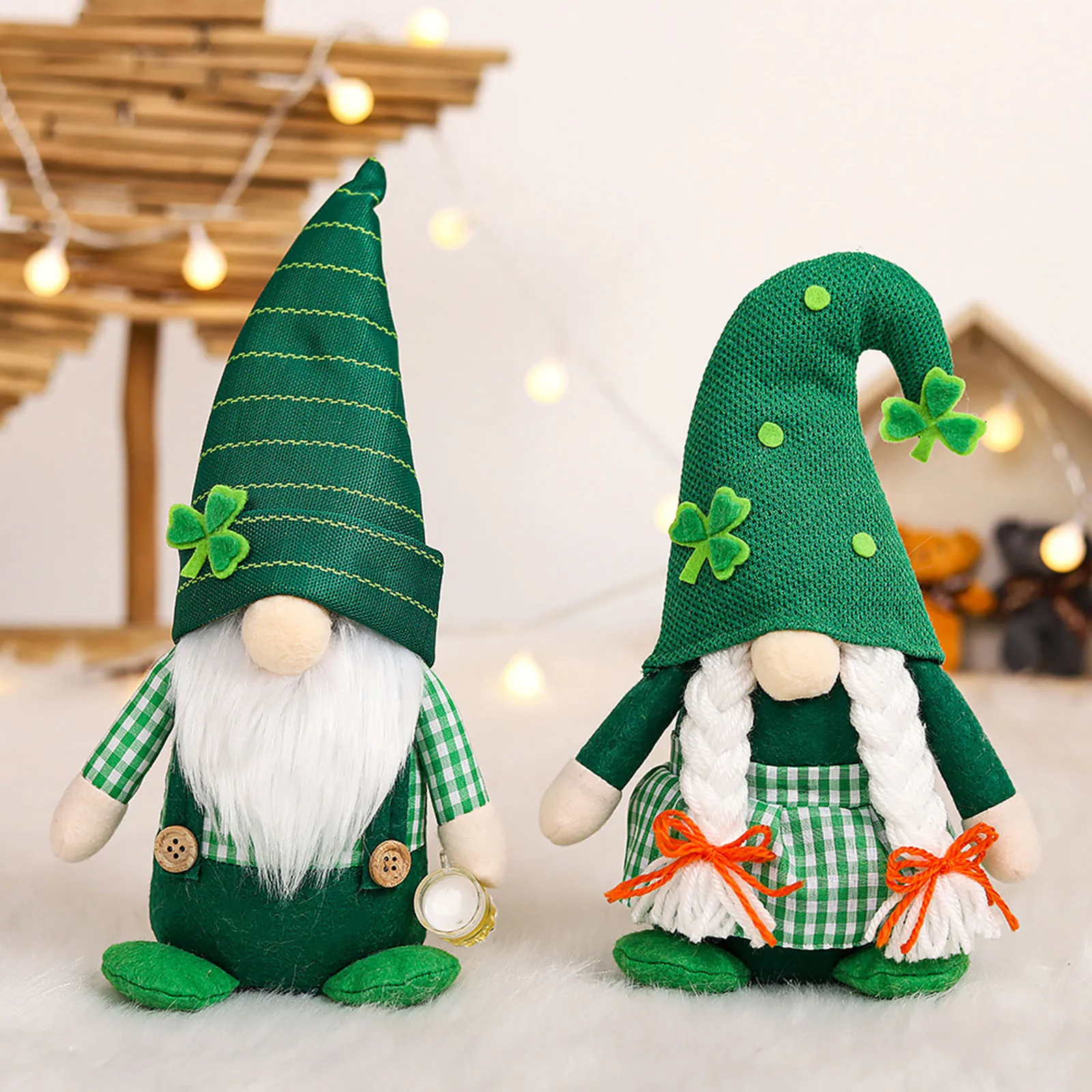 

Decorations St. 2PCS Spring Doll Faceless Present h Gnome Day Room Gift Home Decor Skeleton Christmas Ornament