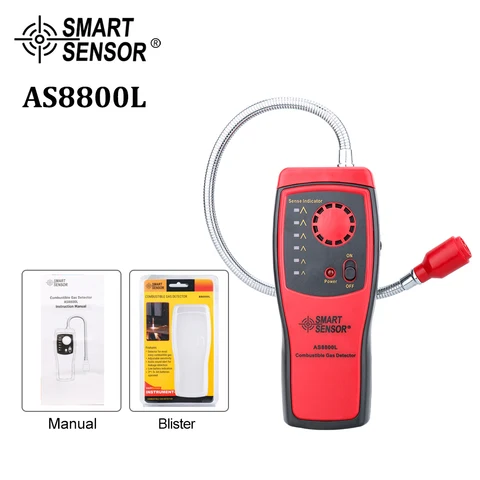 Газоанализатор AS8800L, детектор определения легковоспламеняющихся горючих газов, расположения утечки с сигнализацией