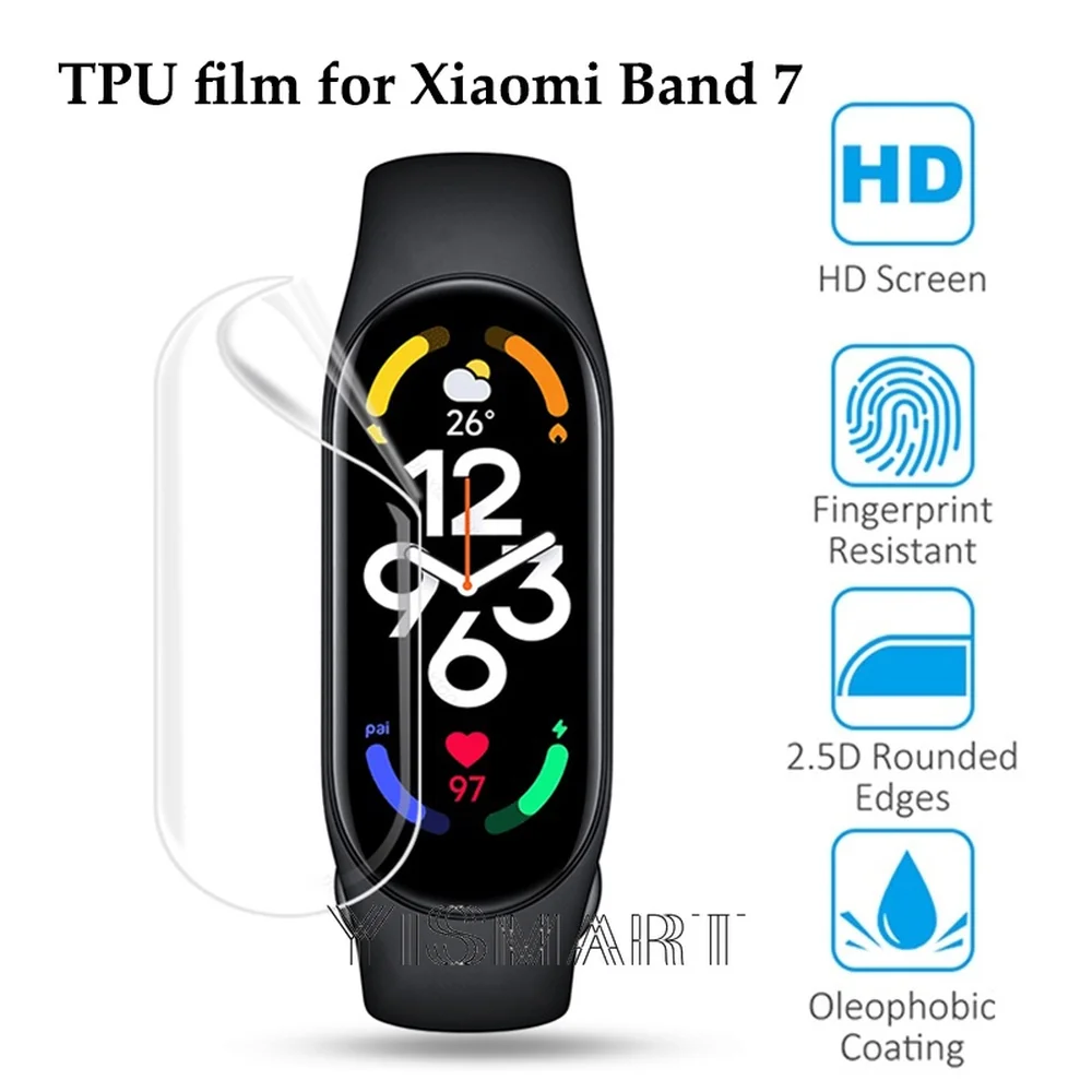 

TPU Hydrogel Film for Xiaomi Smart Band 7 Full Cover Screen Protector Protective Film for Mi Band 7 MiBand 7 Wristband Not Glass
