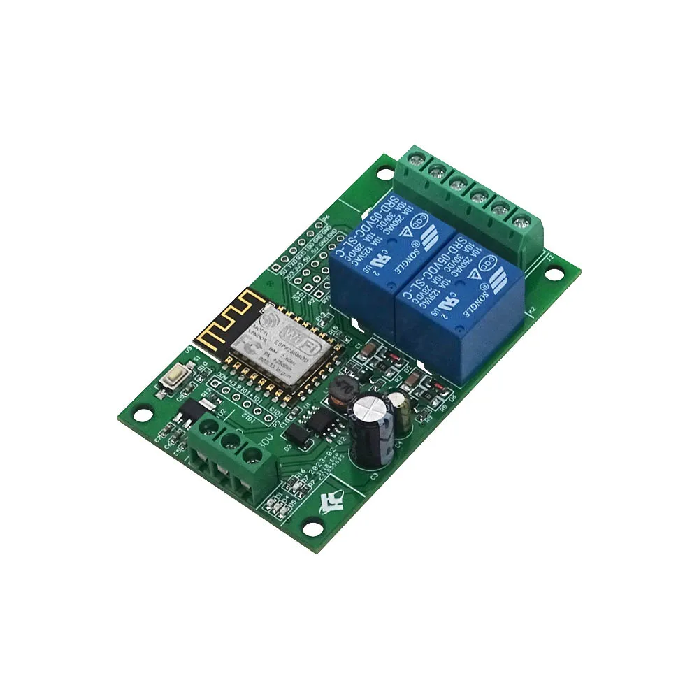 ESP8266 ESP-12F Wi-Fi AC 250V / DC 30V 2 канальный релейный модуль Беспроводной макетная плата для