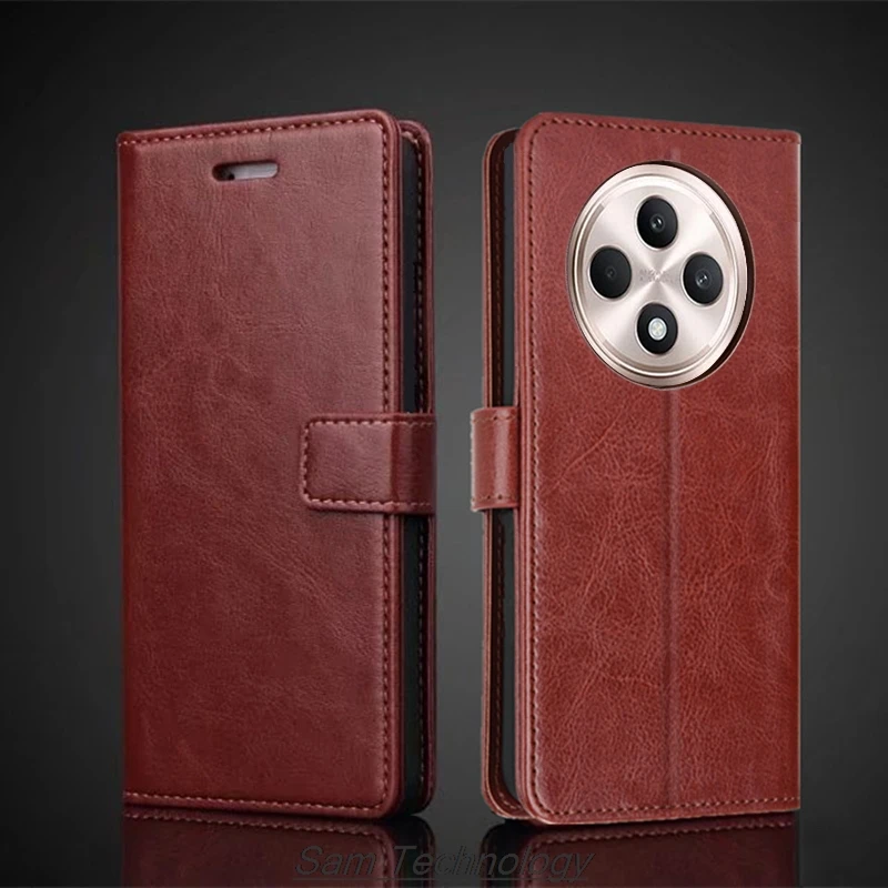 Чехол-держатель для карт OPPO Reno12 F Reno 12F 12 Fs 4G 5G флип-чехол из искусственной кожи в