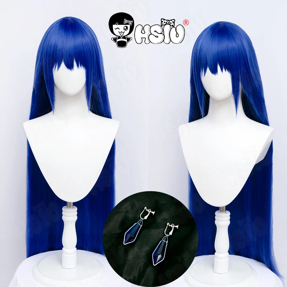 

Yugiri Ayano Cosplay Wig Anime Engage Kiss Cosplay HSIU ink blue Long hair Heat Resistant Synthetic Wig+Wig Cap