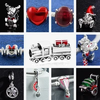 new 925 sterling silver beads colorful christmas tree charms fit original pandora snake chain bracelets women diy christmas gift
