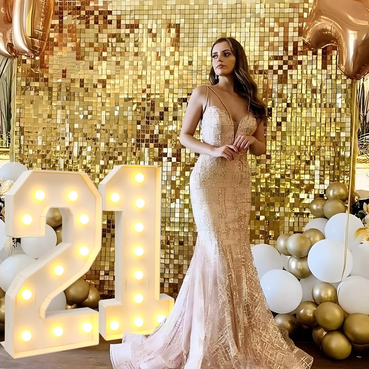 91 5 см шатер сделай сам светящиеся цифры для декора на 18-й 21-й день рождения