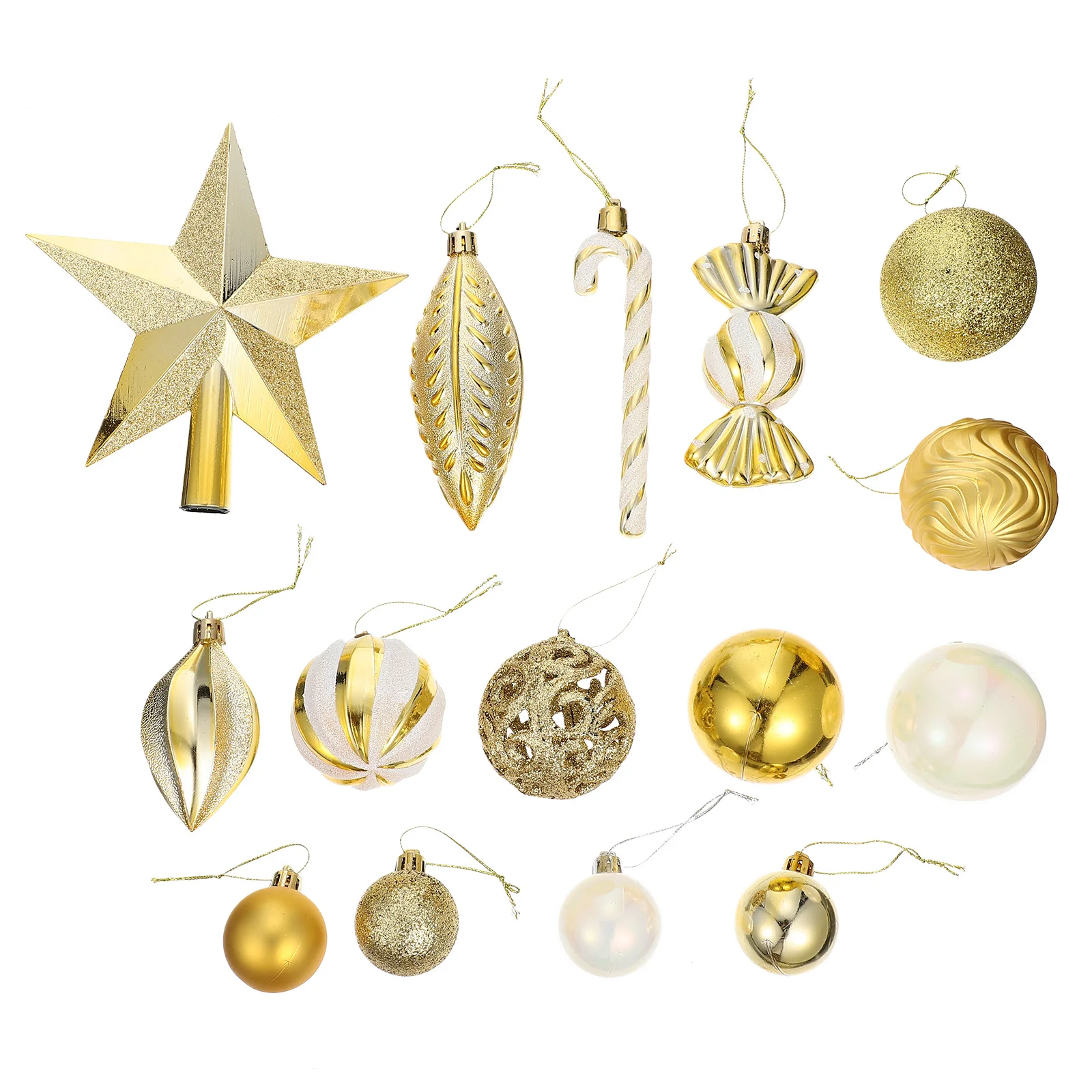 

Christmas Tree Hanging Ball Balls Xmas Decorations Ornaments Decor Baubles Silver Topper Party Star Shatterproof Sphere Gold