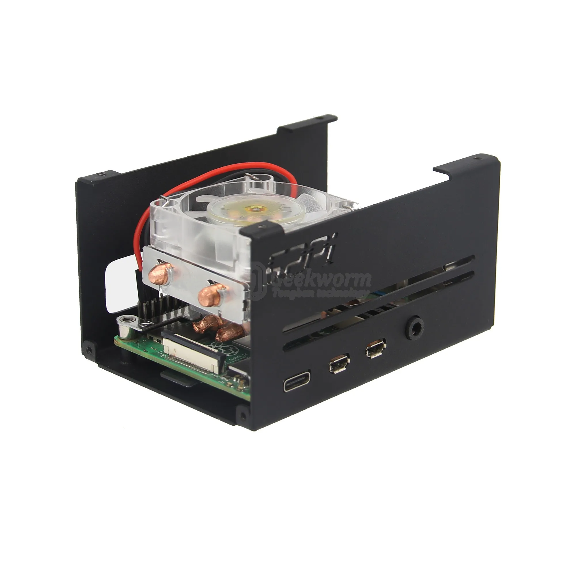 Металлический чехол для Raspberry Pi 4 и горизонтальный кулер ICE Tower/Вентилятор