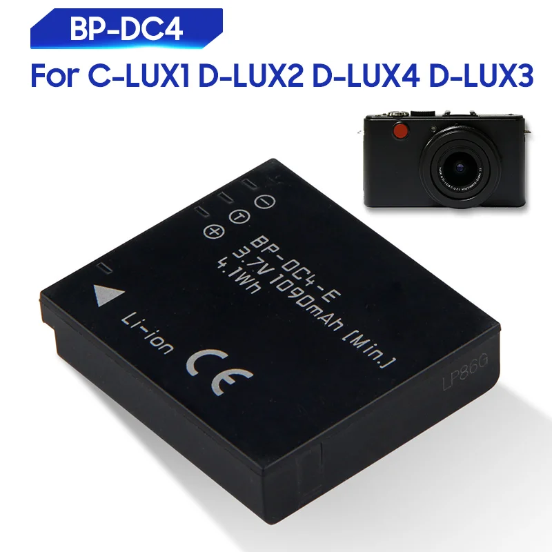 Новая запасная батарея для Leica C-LUX1 D-LUX2 D-LUX4 D-LUX3 BP-DC4, аккумуляторная батарея 1090mAh