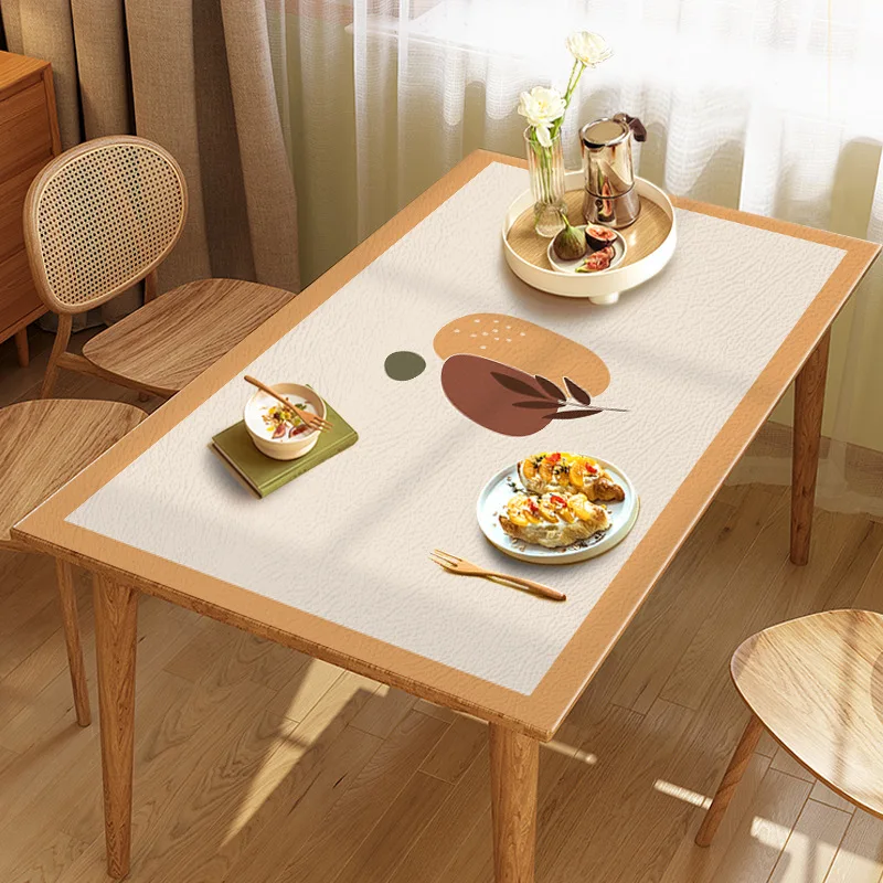 

Скатерть для журнального столика, водонепроницаемая и маслостойкая, из ПВХ кожи, коврик для стола, домашняя прямоугольная скатерть, украшен...