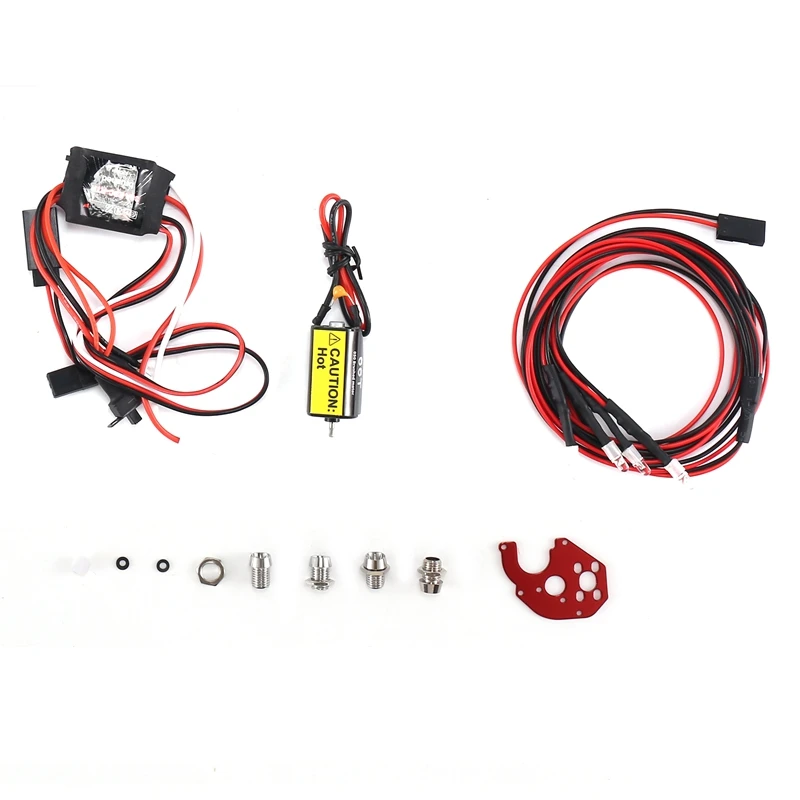 

HOT-050 66T Brushed Motor & 30A ESC & 2 White 2 Red LED Light For Axial SCX24 1/18 1/24 1/28 1/32 RC Car Upgrades Parts