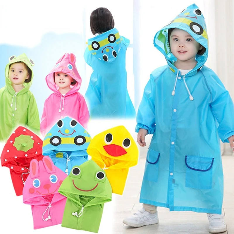 1PCS Children's cartoon raincoat Korean children's rain gear Cute baby poncho household goods playground Songkran Festival