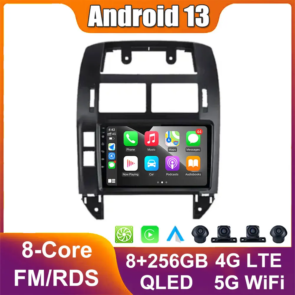 

Android 13 для Volkswagen Polo Mk4 IV 4 2001 - 2009 мультимедийный плеер GPS автомобильный радиоплеер Setero навигация No 2 din