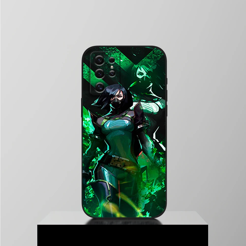 Чехол для телефона Game V-VALORANT Samsung S22 S23 A73 A72 A71 A54 A53 E ULTRA Black Soft Shell