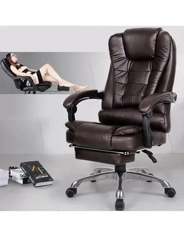 Кресло руководителя с подставкой для ног и функцией массажа Luxury Gift Brown |