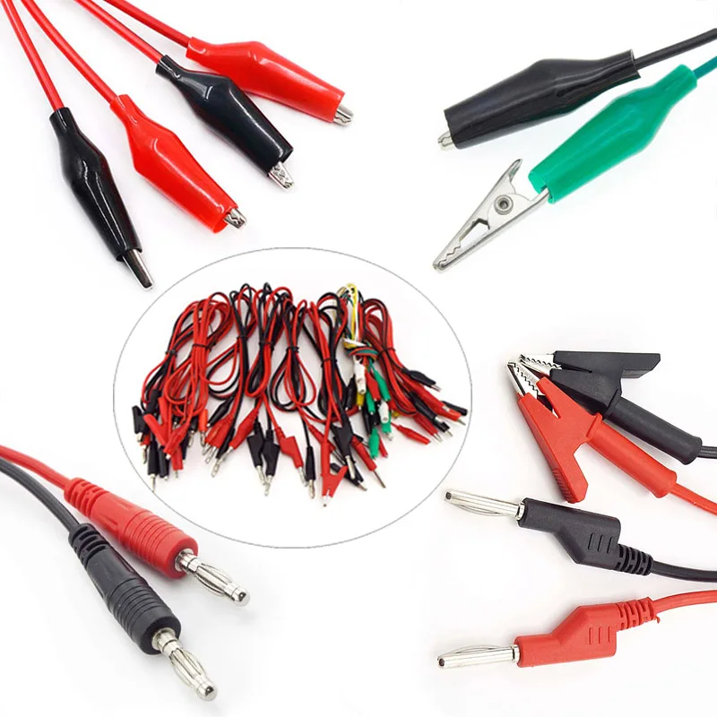 

Multimeter Electrical DIY Test Leads Crocodile Clips Banana Plug to Alligator Clip Connector Test Hook Cable