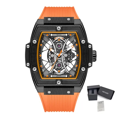 MEGIR мужские часы Топ бренд Роскошные спортивные часы модные повседневные военные кварцевые наручные часы силиконовый хронограф мужские часы 8109