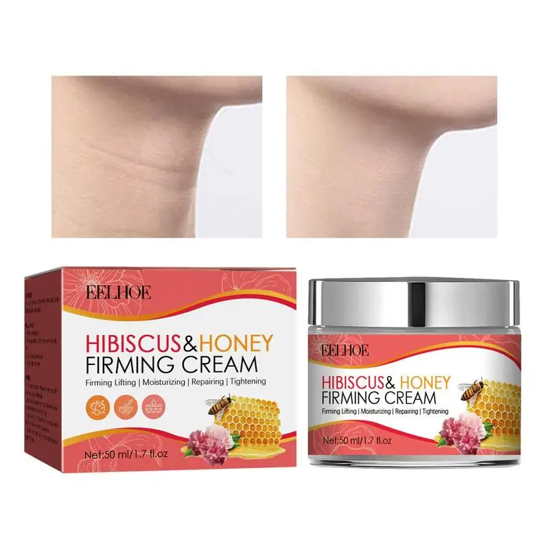 

Neck Cream For Women Hibiscus And Honey Neck Anti Age Moisturizer 1.7fl Oz Sagging And Tighten Double Chin Reducer For Face