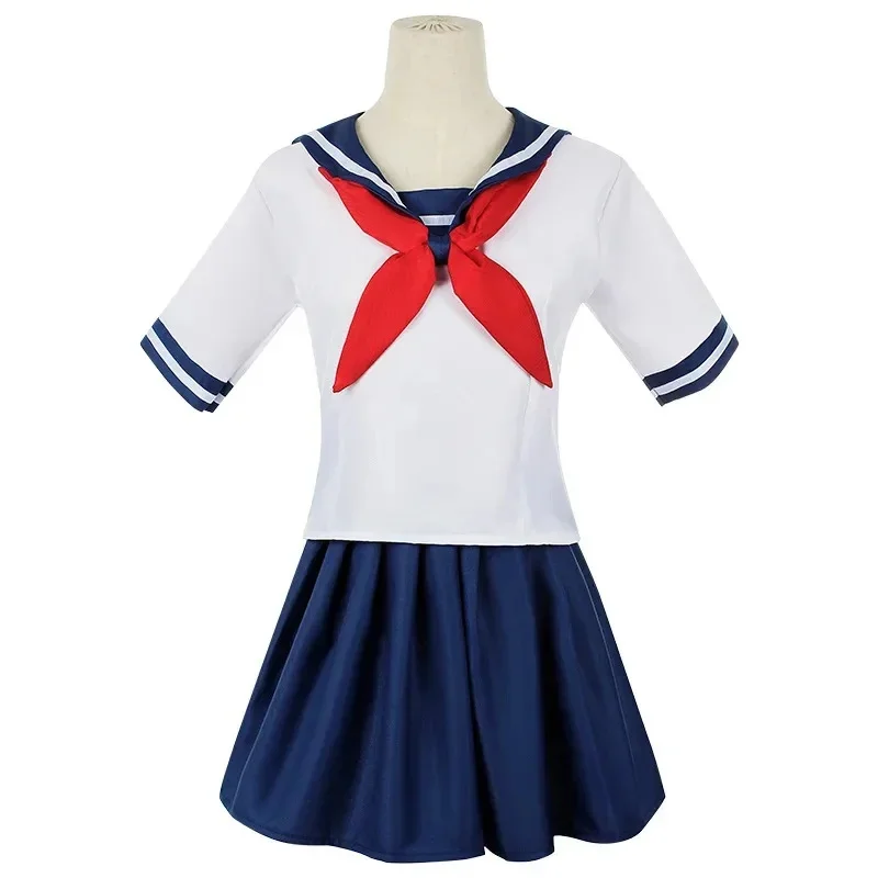 Фото Премиум костюм для косплея Аяно Айши из игры Yandere Simulator, аниме-униформа JK, морская футболка с юбкой, черный. №3