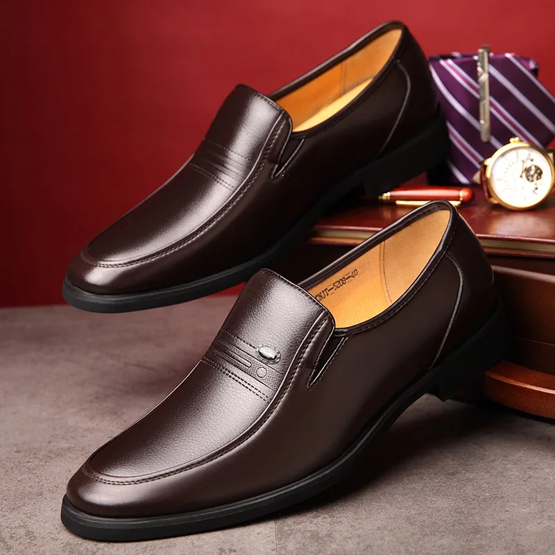 

Round Head Men Business Formal Hollowed Out Shoes 2023 Spring Autumn New Large Size Fashion Casual Solid Color Men's Shoes