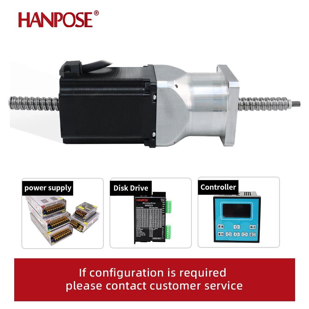 57 шариковый шаговый двигатель 57HAB56-SFU1240 126N.CM 2 8A 300-500 мм NEMA23 Сквозной винт шагового