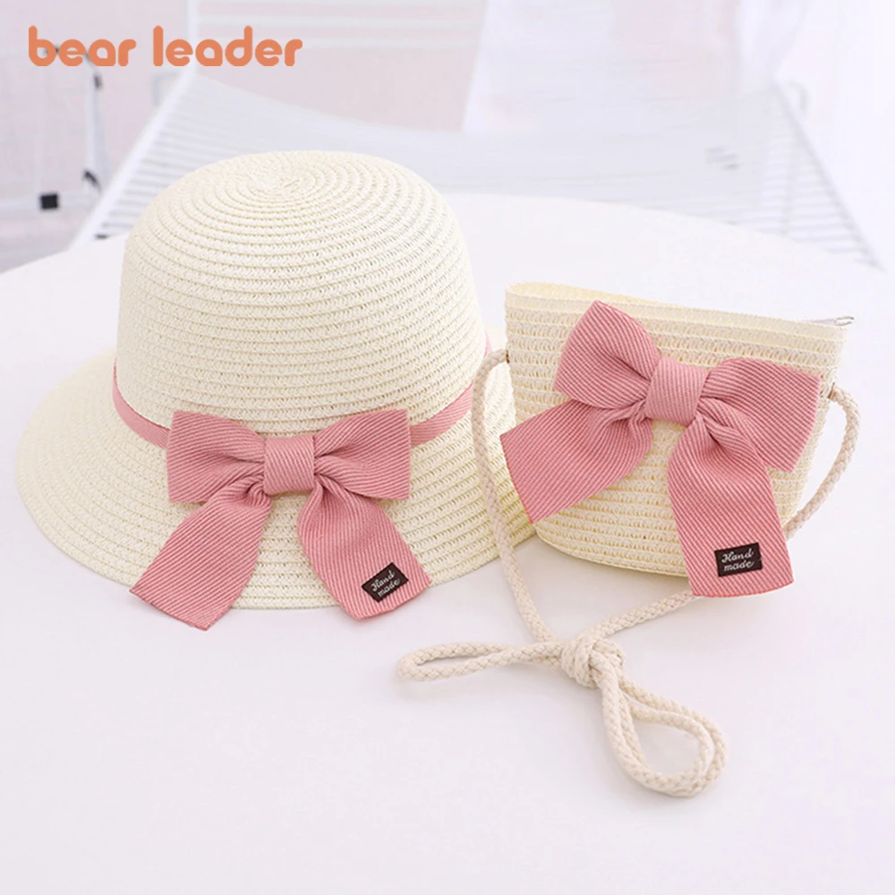 Bear Leader/Аксессуары для малышей 2023 г. Летняя детская соломенная шляпа со шнуровкой