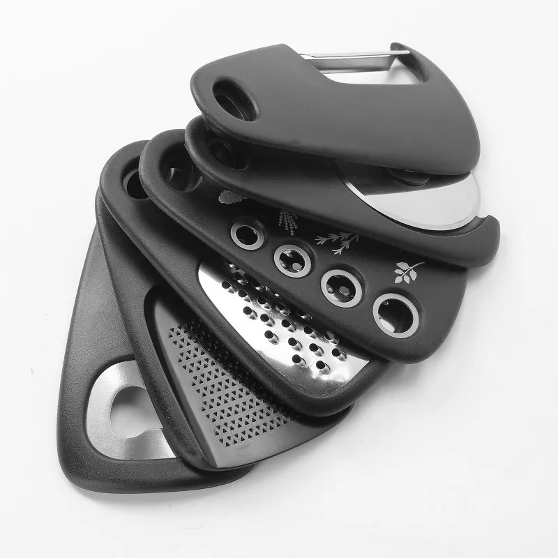 Stackable kitchen gadget 6 pieces,melon shaver,vanilla cutting,garlic grinding,can opener,cheese shaver,pizza knife