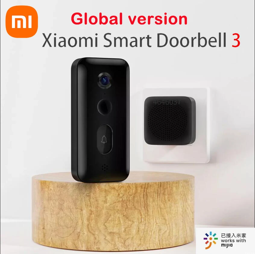 

Умный дверной звонок Xiaomi, 3 дюйма, большой угол обзора 180 °, 2K, Ultra HD разрешение, ии, человекоидное распознавание, удаленный просмотр в режиме реального времени