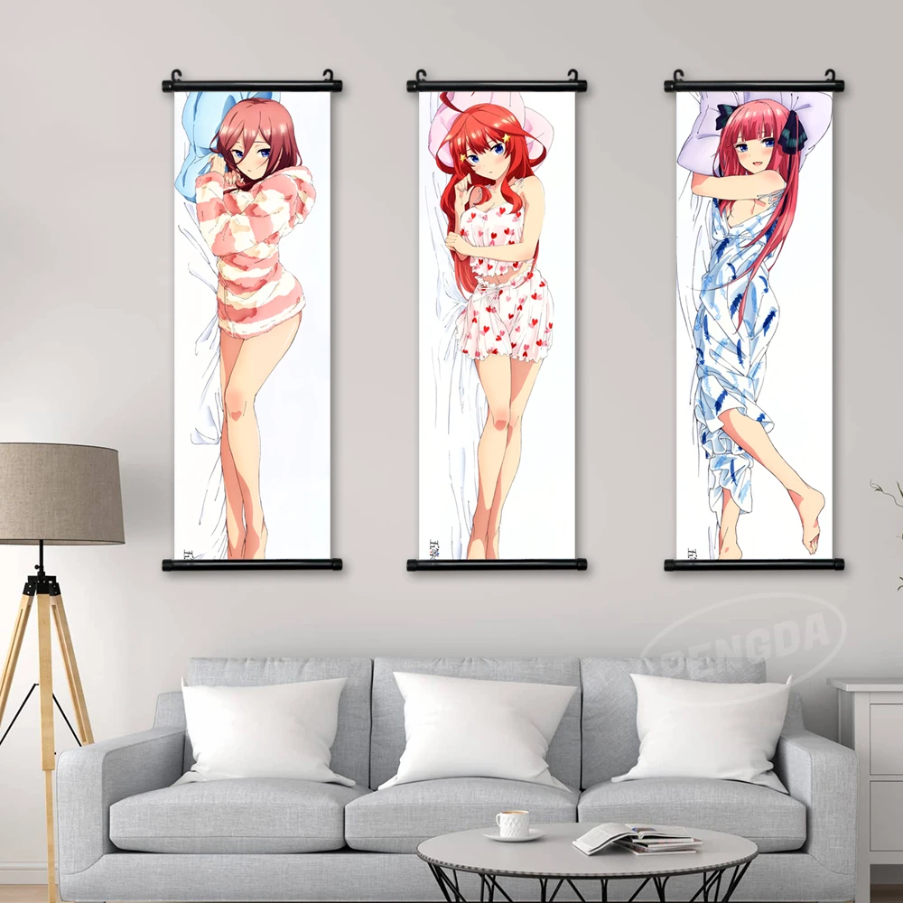 

Print Nino Pictures The Quintessential Quintuplets Canvas Home Decor Poster Scroll Hanging Painting Bedside Background Wall Art