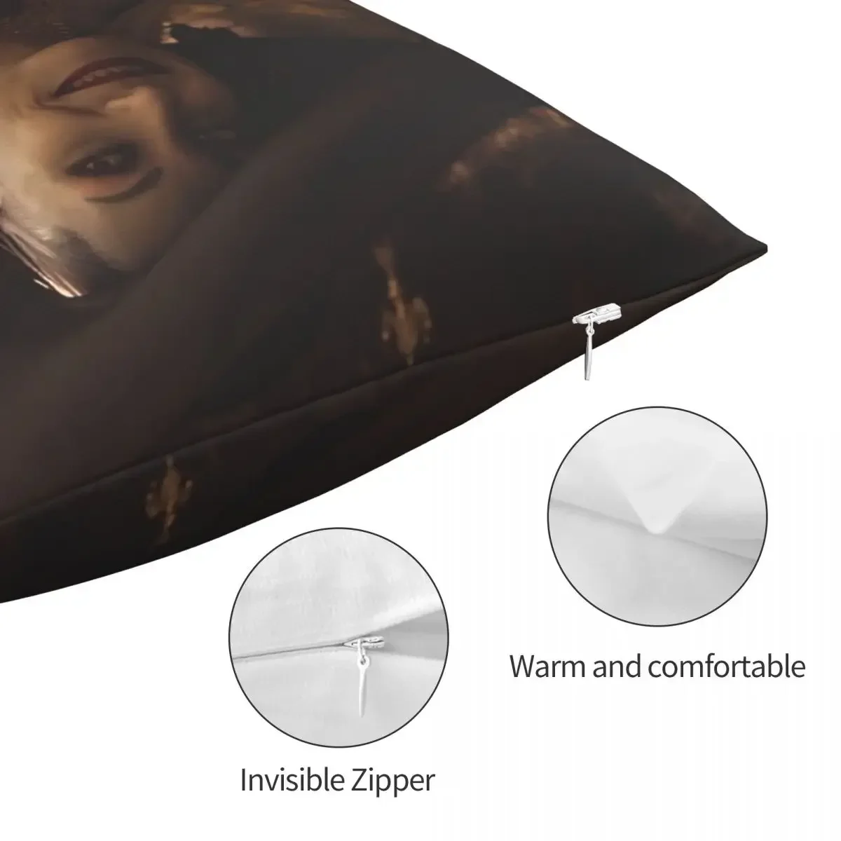 Наволочка Lady Dimitrescu полиэстер лен бархат декор на молнии наволочка чехол для