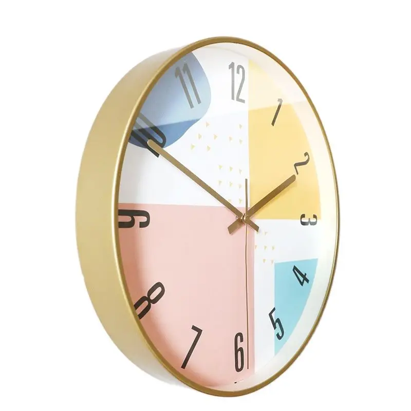 

Настенные часы Meatl, золотистые современные креативные бесшумные настенные часы для гостиной, спальни, домашний декор, подарок