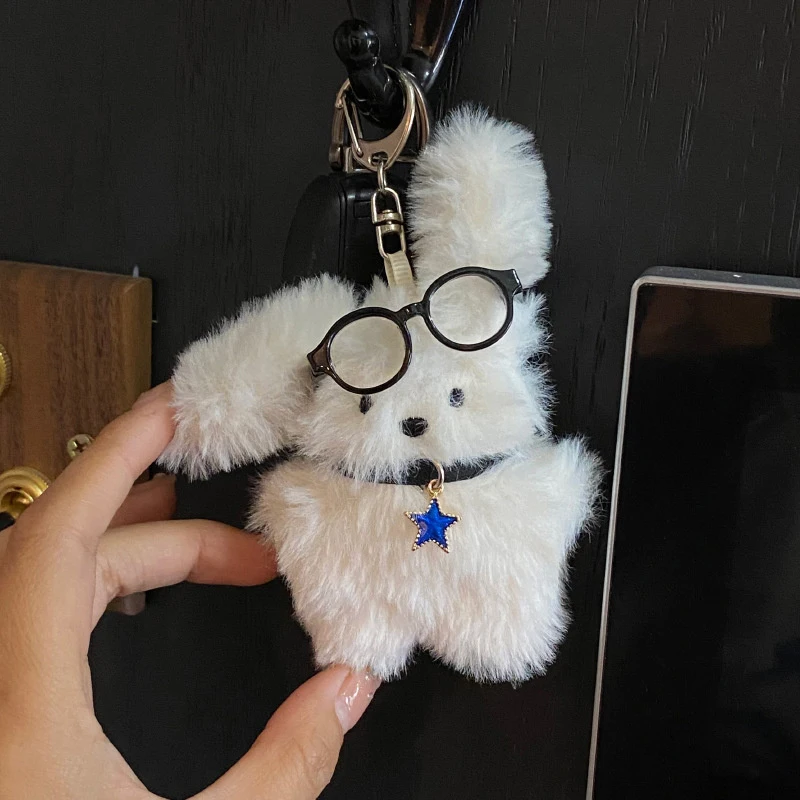 

1PC Cute Plush Rabbit Doll Key Chains Ring Woman Keychain Bag Charms Toy Car Keyring Party Gift Trinket Gifts for Friends