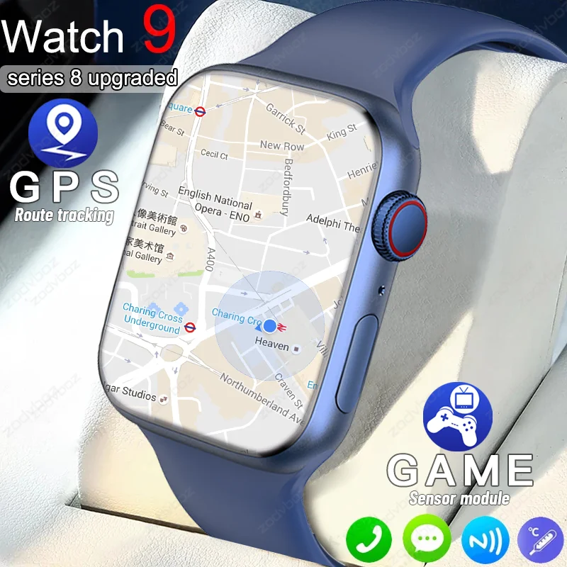 

GPS Smart Watch Men Always-on Display Custom Dial Voice Call Sport Watches Women IP68 Waterproof Smartwatch For Apple Series 8