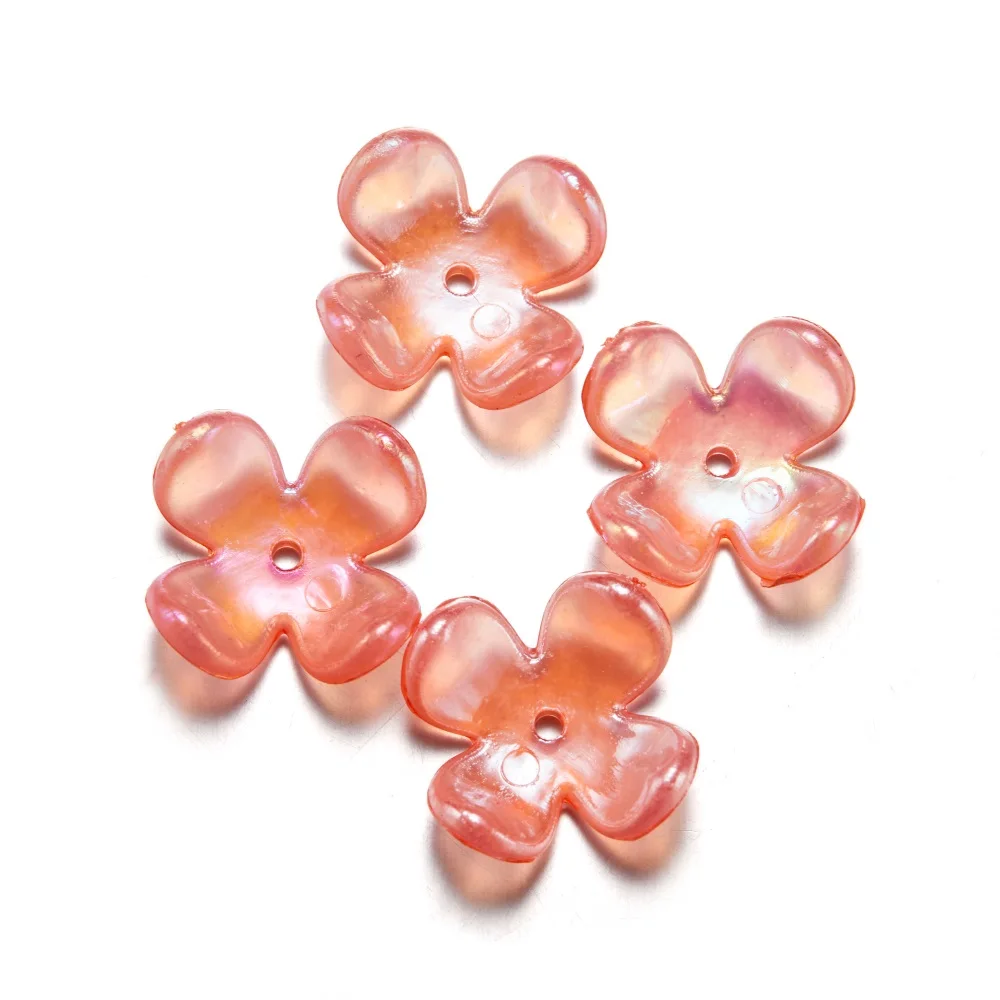 50/100 шт. 15*15 мм разноцветные цветочные бусины эпоксидные акриловые наполнители