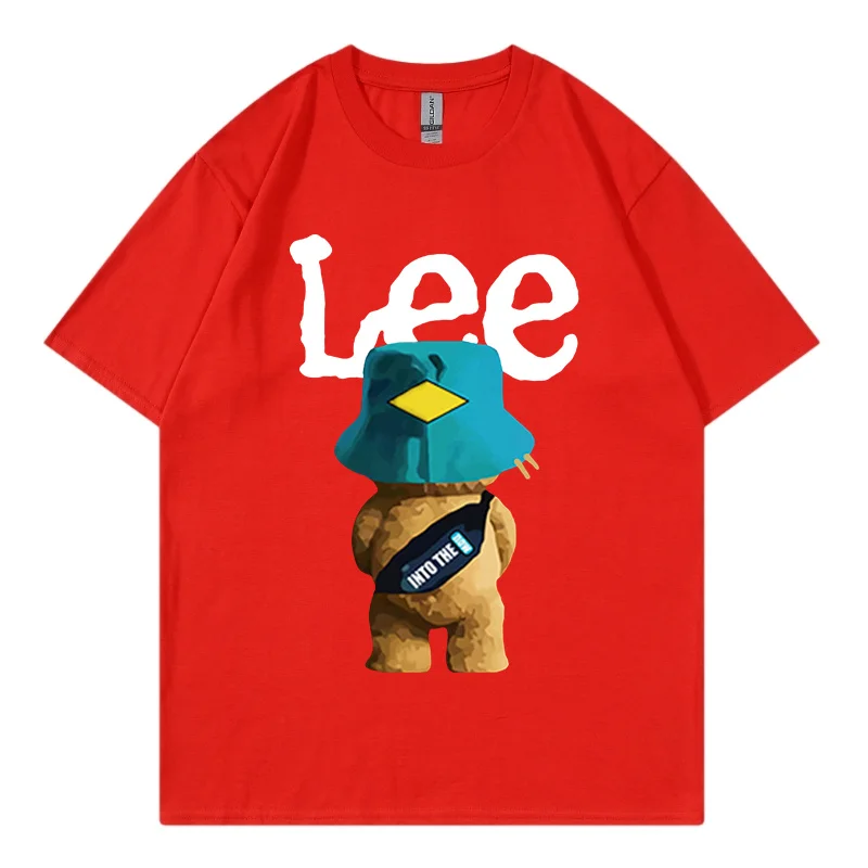 

Модная мужская футболка Lee с японским аниме, модная уличная одежда, хлопковая Футболка с принтом, летняя повседневная футболка с коротким рукавом