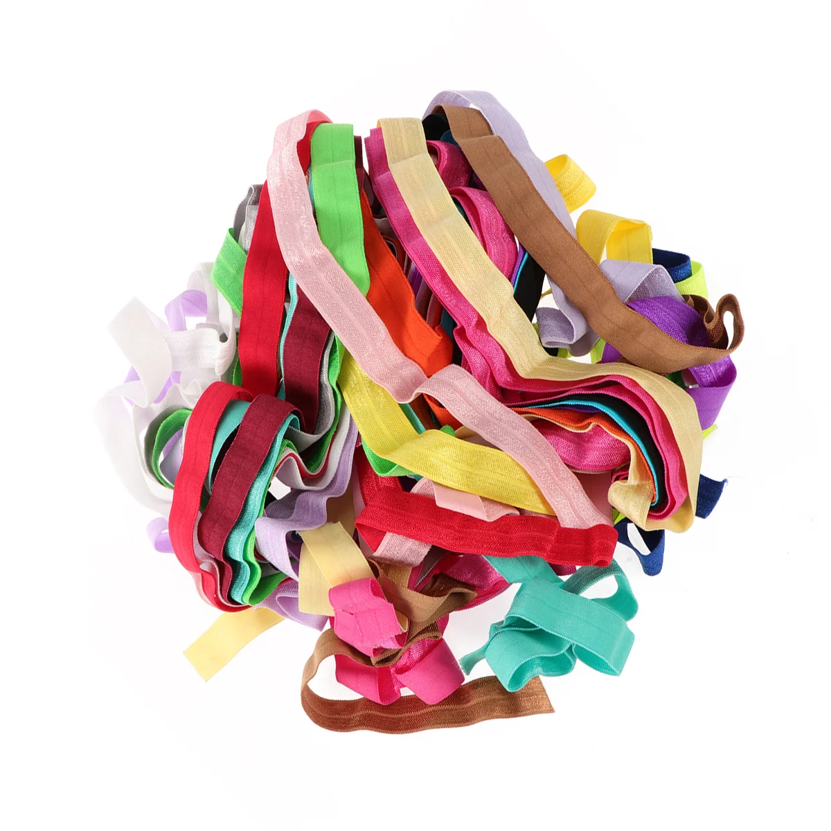 

Elastic Band Sewing Cord String Foldover Ribbon Knitting Rope Colorful Nylon Binding Spool Knit Over Fold Elasticity Color Tie