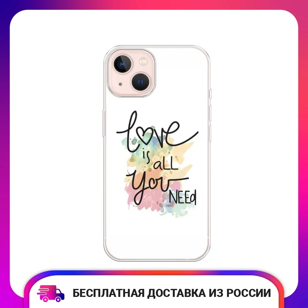 Силиконовый чехол для Apple iPhone 13 Enjoy every moment мрамор тонкая мягкая защитная