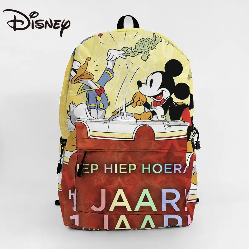 Disneyland Series Mickey Mouse Mickey Minnie Peripheral Large Canvas Backpack Schoolbag Casual Backpack