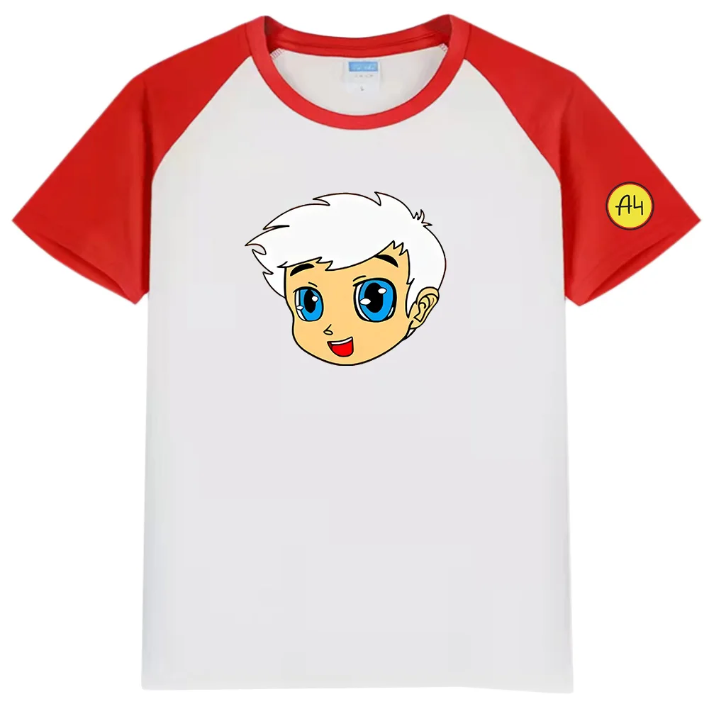 Cartoon Merch A4 Childrens T-Shirt Girls Short Sleeves T Shirt Tops Tee Casual 100% Cotoon A4 Merch Shirt 100%Cotton Summer Boys