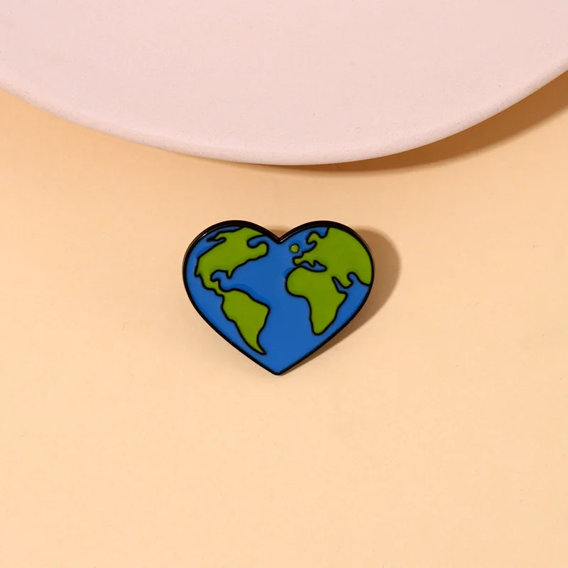 

Protect The Environment Pin Blue Love Environmental Protection The Earth Backpack Clothing Accessories Enamel Lapel Pins Brooch