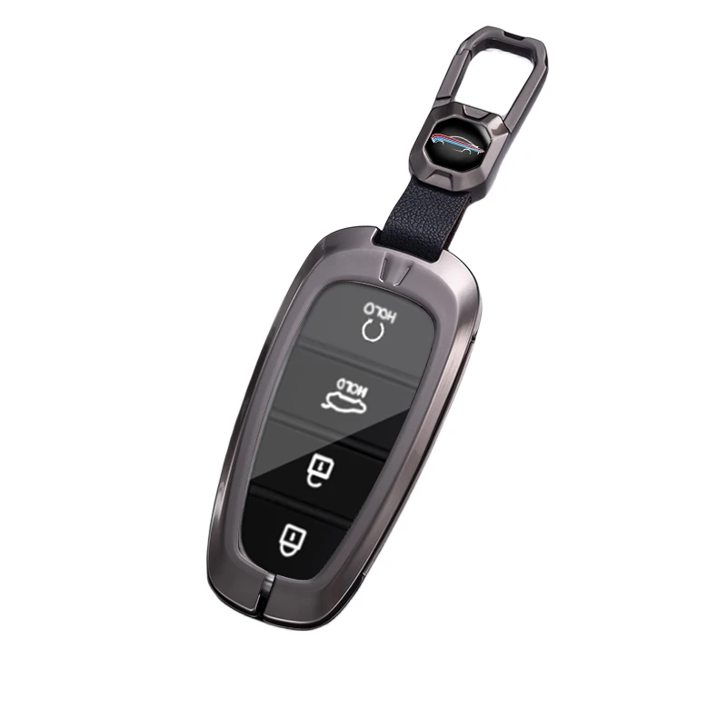 Кожаный чехол для автомобильных ключей из цинкового сплава Hyundai Santa Fe Tucson 2022 NEXO NX4