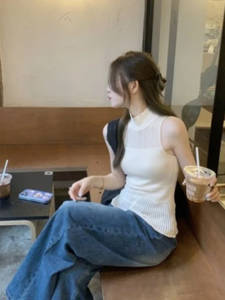 Однотонные майки женские тонкие Hotsweet корейский стиль для поездок на работу